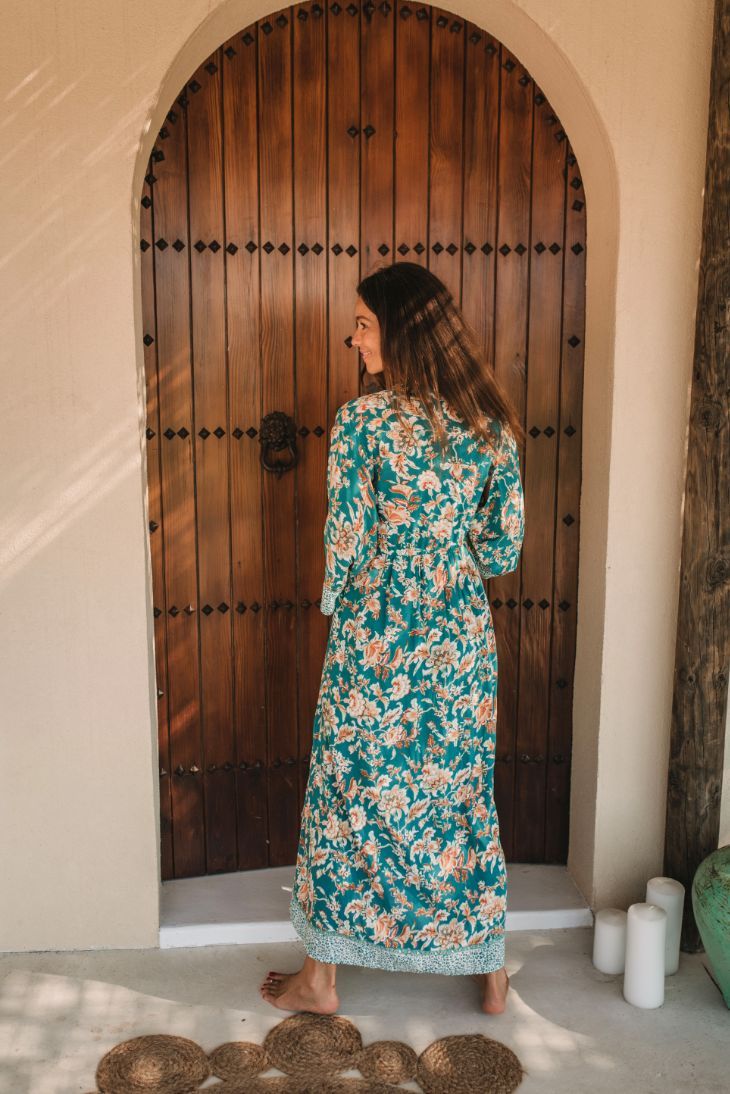 Chenoa Duster Dress // Terracotta Flower