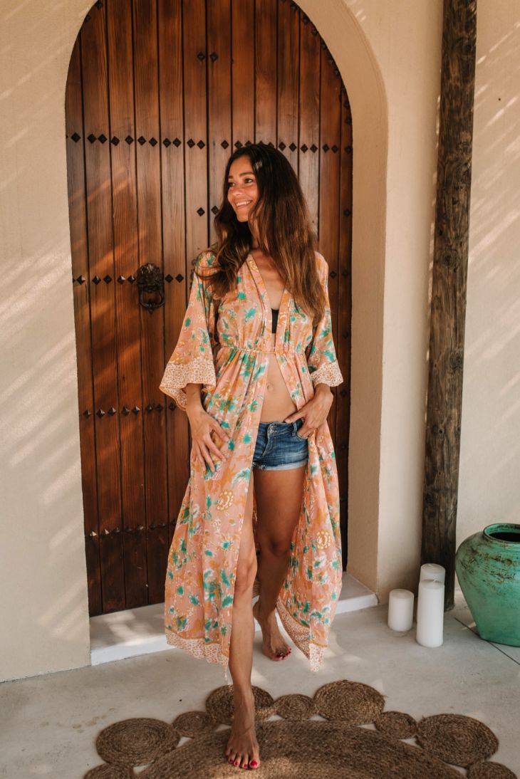 Chenoa Duster Dress // Terracotta Flower