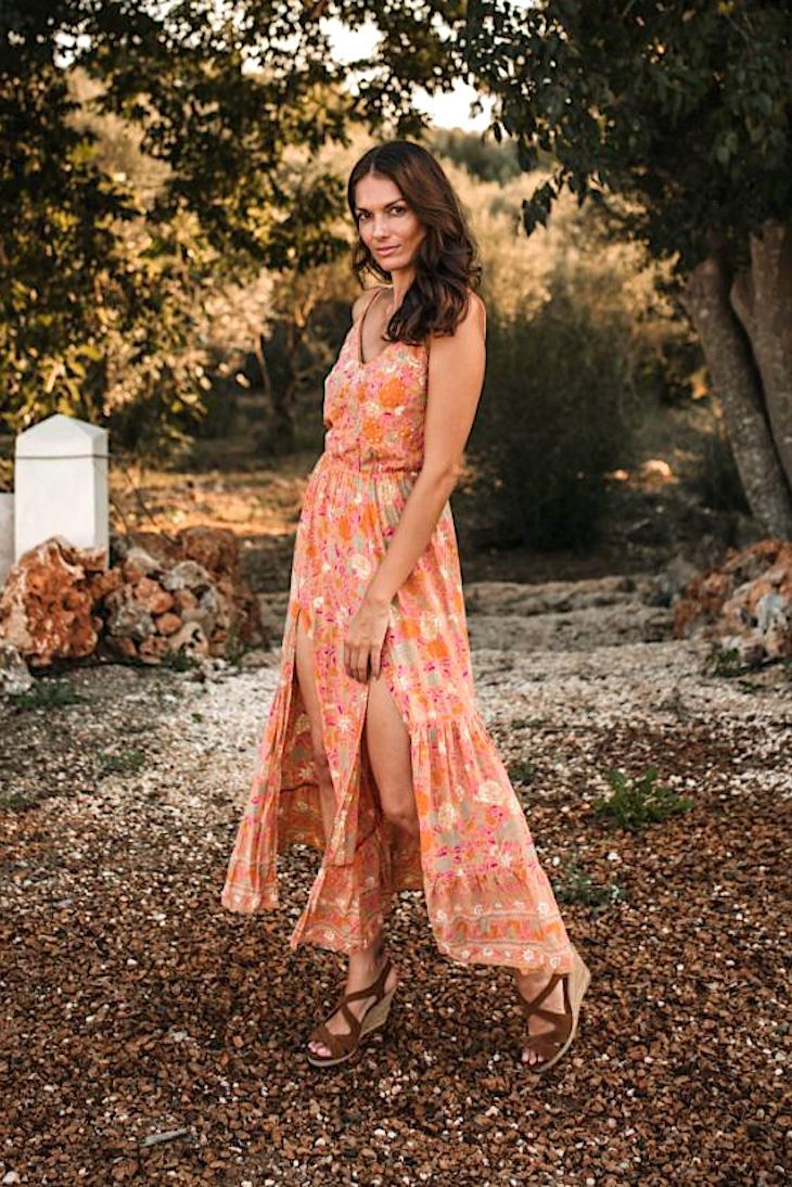 Starlight Long Dress // Terracotta Flower