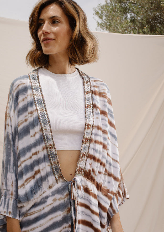 Charo Kimono // Rayas Tie Dye