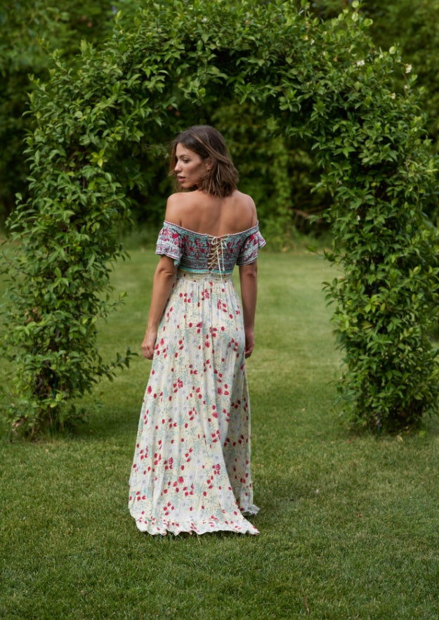 Robe Norah // Vadella Print - Crème