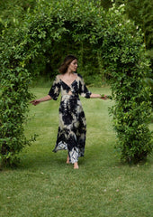 Lana Manipura Dress // Carbo Tie Dye - Black
