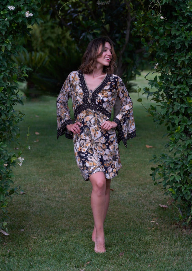 Robe Tunique Cora // Gertrudis Print - Terre Cuite