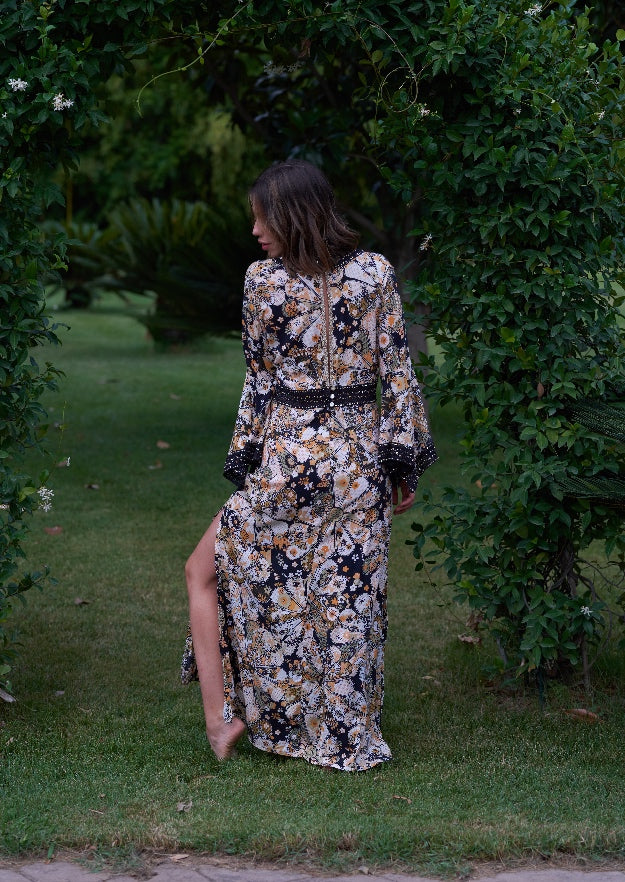 Cora Kaftan // Gertrudis Print - Terre cuite