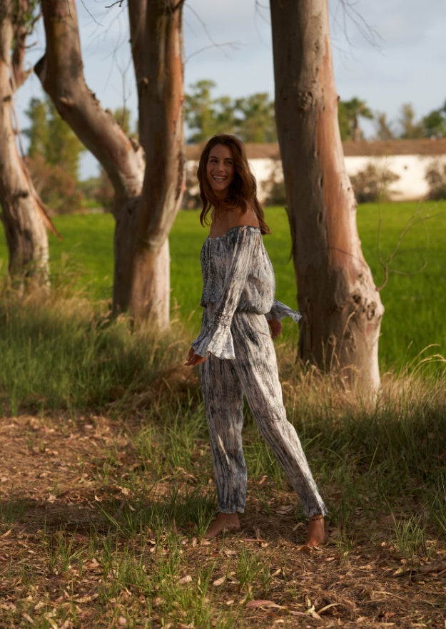 Novella Jumpsuit // Tanit Tie Dye - Grey