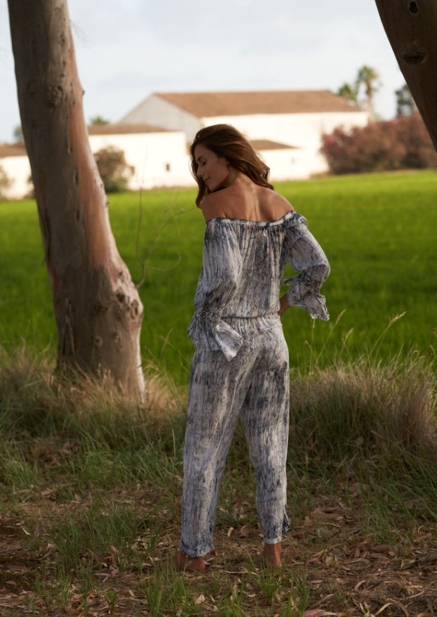 Novella Jumpsuit // Tanit Tie Dye - Grey