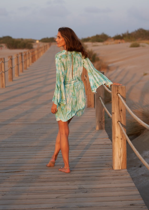 Cora Tunic Dress // Tanit Tie Dye – Verde