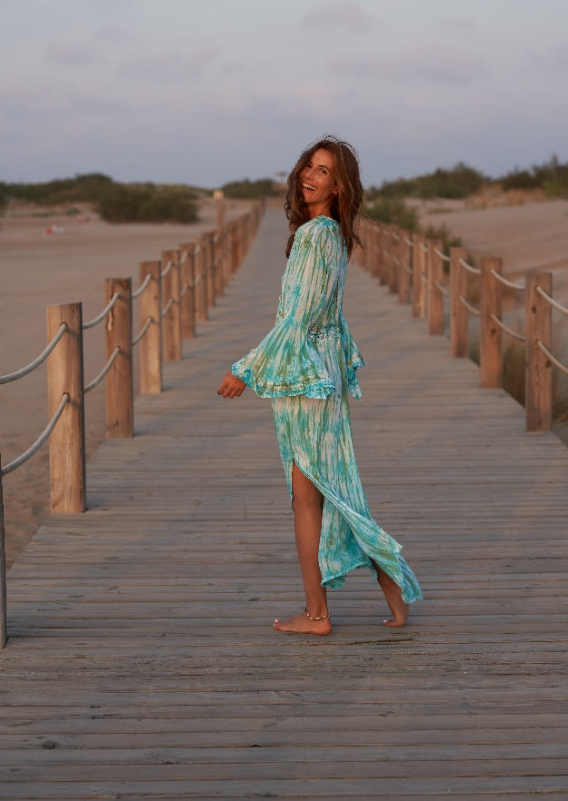 Cora Kaftan // Tanit Tie Dye - Green