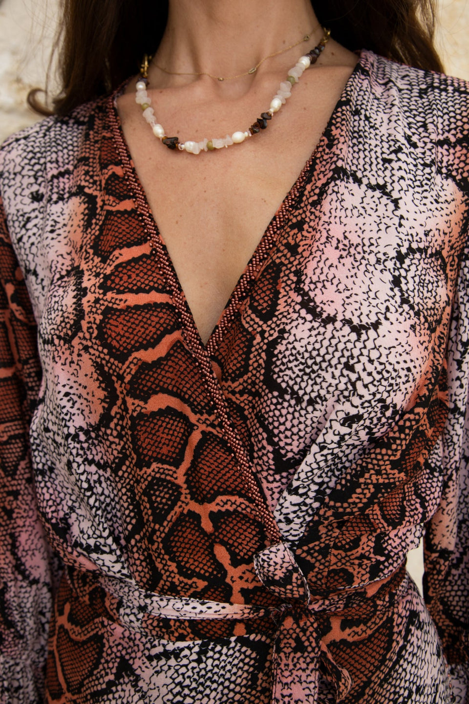 Maryam Long Dress // Python Print