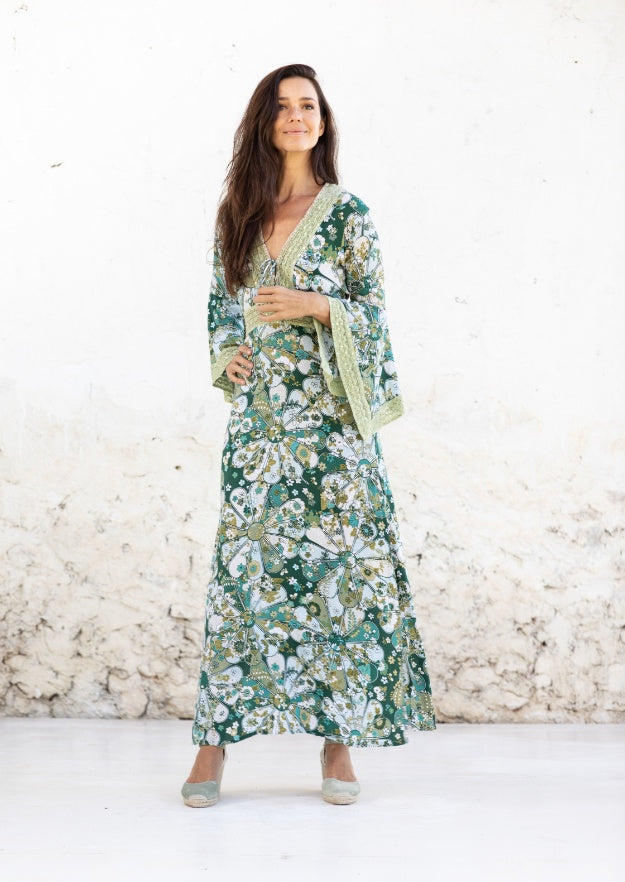 Cora Kaftan // Gertrudis Print - Green