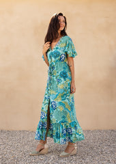 Edie Duster Dress // Illetas Print - Blue