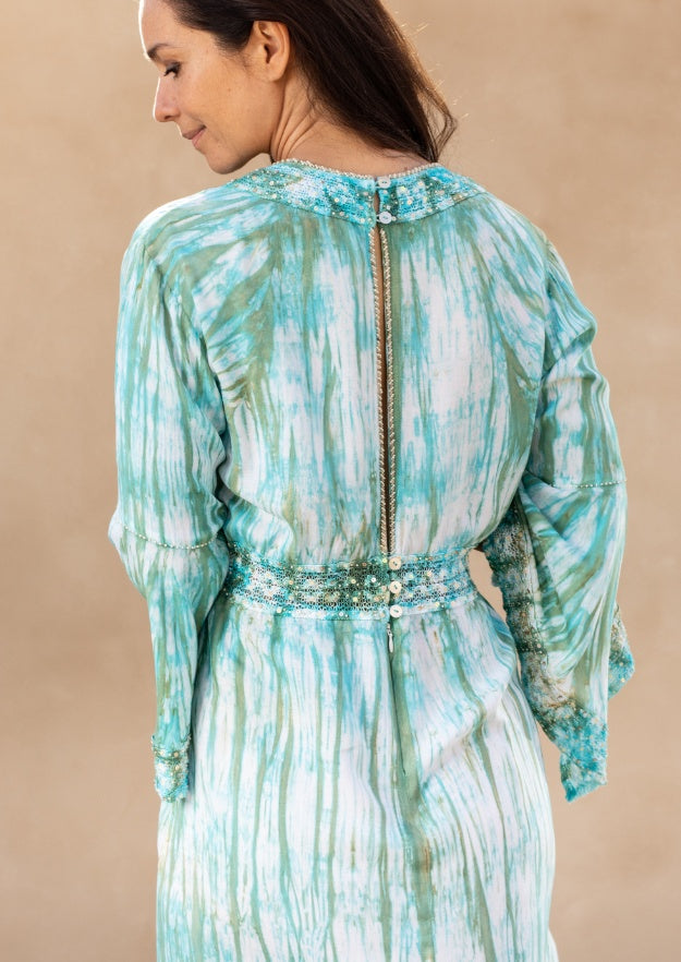 Cora Tunic Dress // Tanit Tie Dye - Green