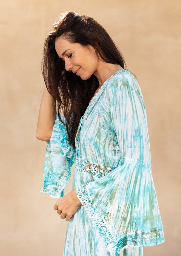 Cora Kaftan // Tanit Tie Dye - Vert