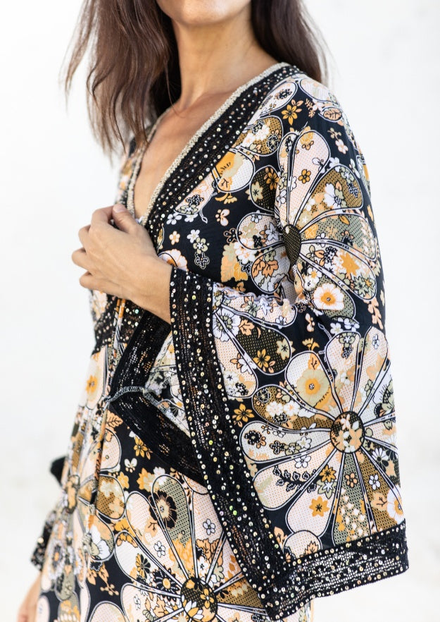 Cora Kaftan // Gertrudis Print - Terre cuite